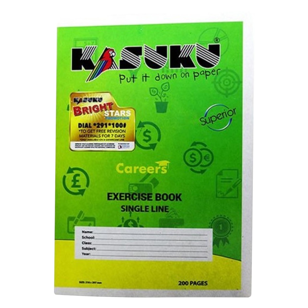 Kasuku A4 Ruled Exercise Book 200 pgs