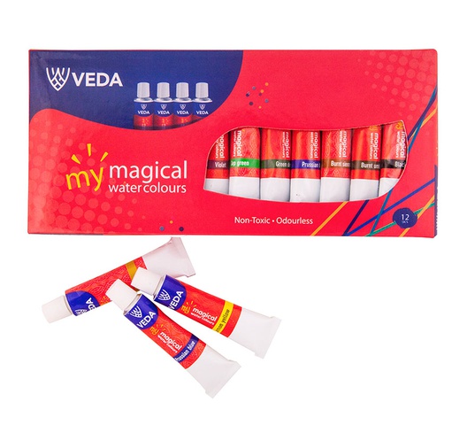 Veda Water Colour Paint - 12 Colours